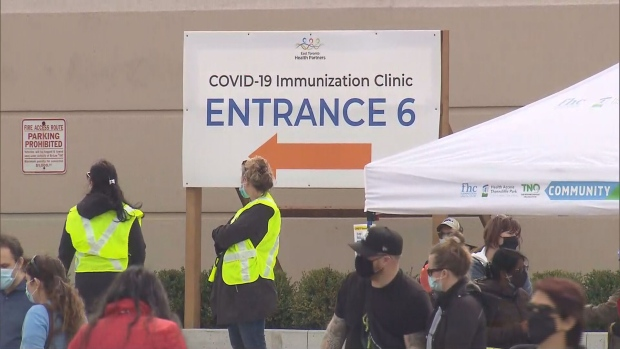 CP24's tweet photo. These are the locations where adults in some hot spot postal codes can get a COVID-19 vaccine today https://t.co/CIOq64PyRm https://t.co/k2bSGfsqz8