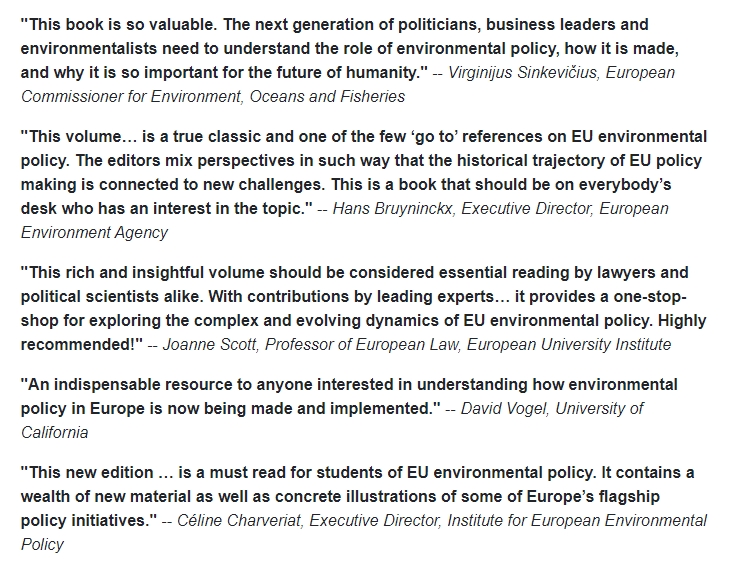We’re delighted that  @VSinkevicius , the EU Environment Commissioner, kindly accepted to write a foreword, and that experts from across EU institutions, civil society and academia support this book! This thread will introduce you to all 20 chapters. 5/25