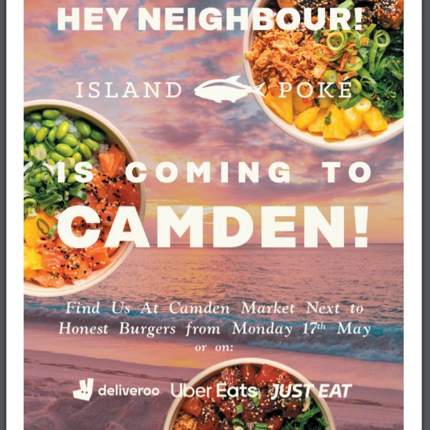 Camden Inspire (@camdeninspire) on Twitter photo <a href="/islandpokeuk/">Island Poke</a> is coming to Camden from May 17th! They'll be blessing us with their Β£1 Bowl day om May 26thπ get in there quick as these WILL sell out fast. <a href="/islandpokeuk/">Island Poke</a> is coming to Camden from May 17th! They'll be blessing us with their Β£1 Bowl day om May 26thπ get in there quick as these WILL sell out fast.