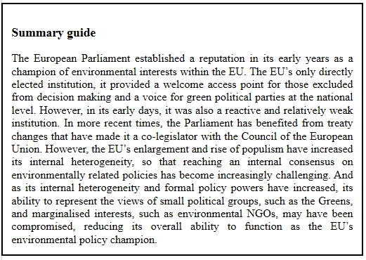 Chapter 8 by  @CharlieBEU looks at the environmental credentials of the European Parliament up to the  #GreenWave of the 2019 European elections.13/25