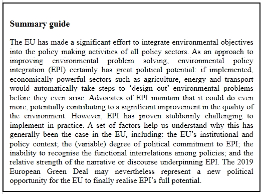 Chapter 12 by  @Cladupont and Andy Jordan revisits the complex issue of environmental policy integration: how to integrate environmental objectives in all of the EU policies?17/25