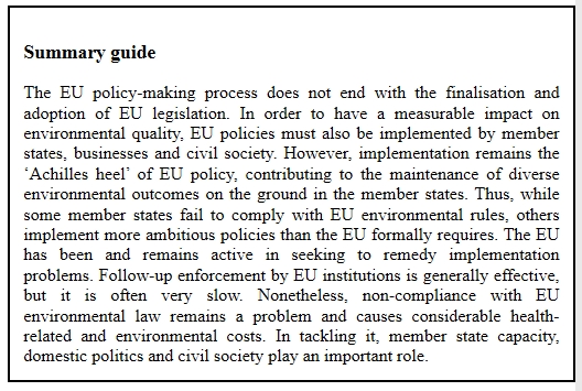 Chapter 13 by Asya Zhelyazkova and  @EvaThomann is a brand new chapter on implementation, long considered the Achilles heel of EU environmental policy: how far is this still a problem and what can be done to address it? 18/25