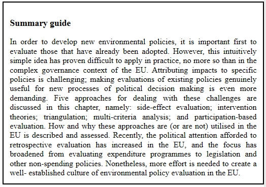 Chapter 14 by  @PMickwitz considers an area of recent growth at EU level: policy evaluation. Why is it so complex to evaluate the impact of EU environmental policies? And how can the EU further establish a culture of environmental policy evaluation?19/25