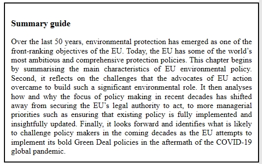 Chapter 20 concludes, reflecting on fifty years of EU environmental policy and sketching out what challenges lay ahead. It is available open-access!  https://www.routledge.com/Environmental-Policy-in-the-EU-Actors-Institutions-and-Processes/Jordan-Gravey/p/book/9781138392168#sup25/25