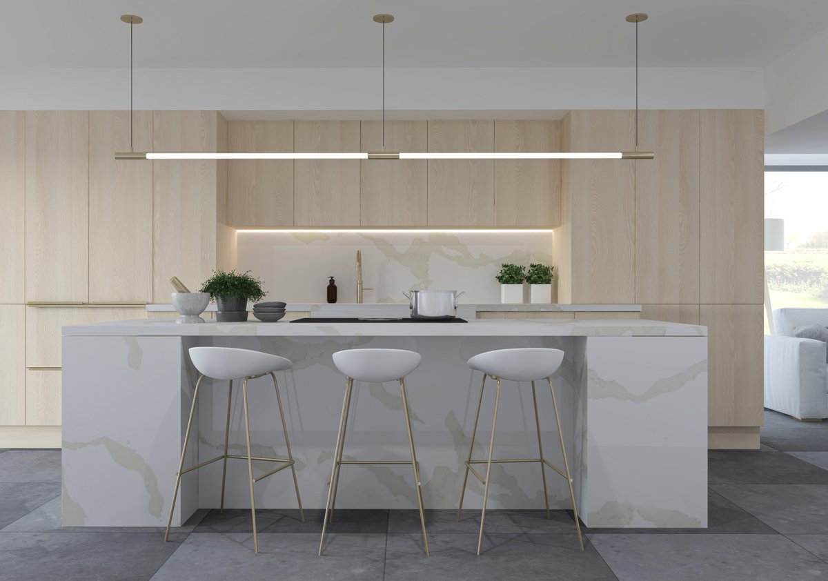 Updates to the @CaesarstoneUK catalogue are now available to download into your #ArtiCAD systems! This update includes the brand new surfaces from the #CSWhitelight collection. The render below features the 5114 Calacatta Maximus surface #kitchengoals #kitchendesign #3dcad