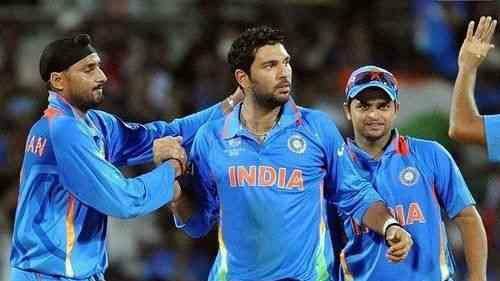 18) In 2011Another World Cup had arrived and this one proved to be lucky as India won the cup. The jersey was somewhere between dark and light blue with tricolour stripes on either side. Sahara as the sponsor was again on the left sleeve.