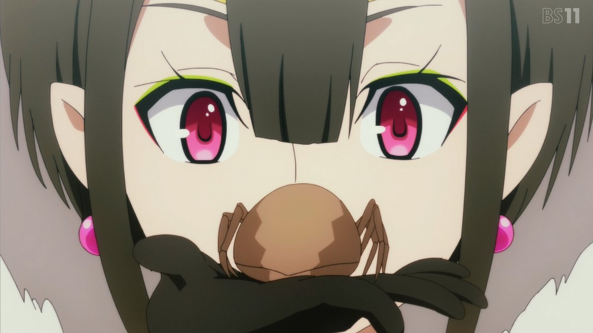 蜘蛛ですが なにか 17話 感想 魔王様とサイコバトルじゃけぇ にしても魔王様可愛いな アキブラ