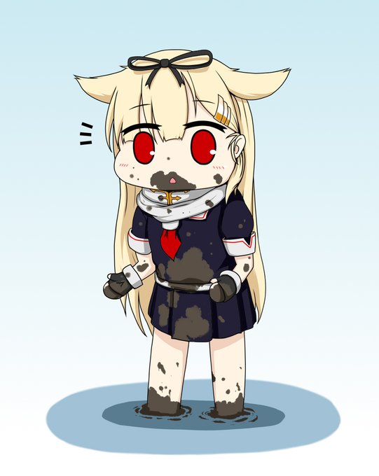 提督に気づいた夕立 