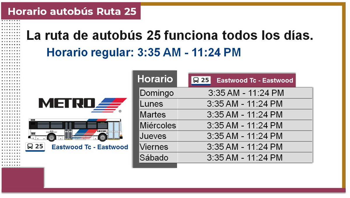Consulmex Houston on Twitter "¿Sabías que la ruta 25 de autobús tiene