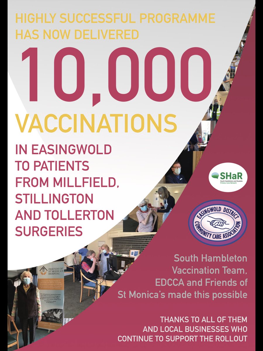 Proud moment! Well done to the South Hambleton LVS &amp; thanks for support of <a href="/EDCCA/">resha caskia</a> and <a href="/FoSMHospital/">FoSMHospital</a>  <a href="/PcnShar/">SHAR_PCN</a> <a href="/EasingwoldAdver/">Easingwold Advertiser</a> <a href="/ValeofYorkCCG/">NHS Vale of York CCG</a> <a href="/easingwoldforum/">Easingwold Community</a>