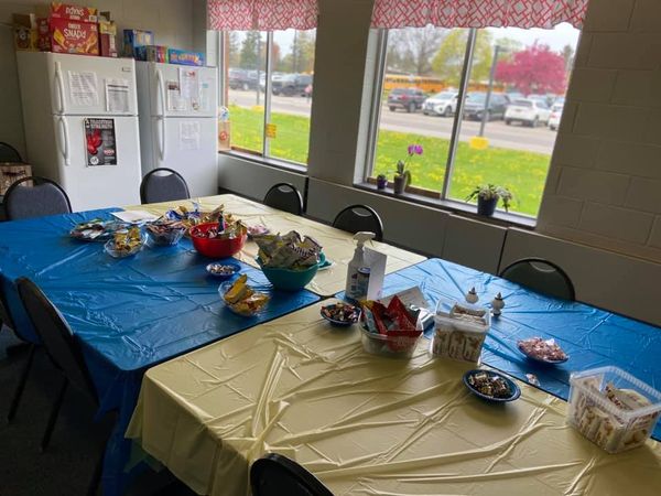 Celebrated our teachers/staff this week w/ a snack bar, boxed lunch, donuts, &amp; coffee. A huge shout out to Dunkin on Empire Blvd and Hooligans Eastside Grill for helping us make it happen. Can't wait to include families again into our celebration next year!