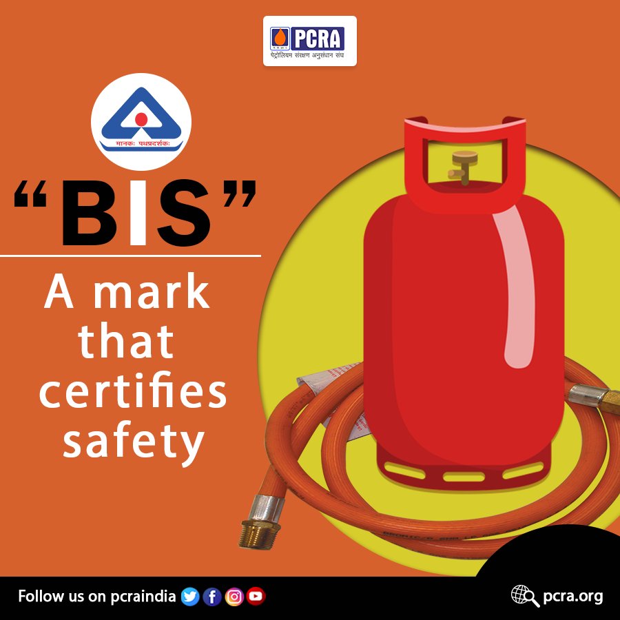 Ensure your safety by using BIS mark rubber tube for your gas stove.  Remember to replace it after every 24 months of use. Know more at bit.ly/3kWvapr 
#PCRA
#ConserveFuture 
#BisMark