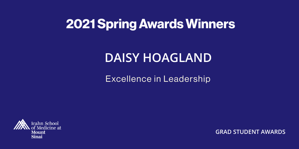 IcahnMountSinai's tweet photo. Congratulations to Daisy Hoagland for being awarded the Excellence in Leadership Award at the 2021 #SpringAwards! https://t.co/N1UMuqVybh