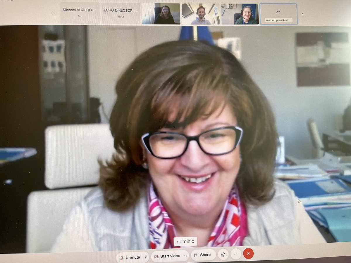 MichouParaskevi's tweet photo. This afternoon, I discussed with @VOICEeu_ President, Dominic Crowley about the new Humanitarian Aid Communication and our shared priorities.
@eu_echo will continue to strengthen #nexus approach to build resilience of vulnerable communities hit by disasters and climate change. https://t.co/IFNt4TJlNp