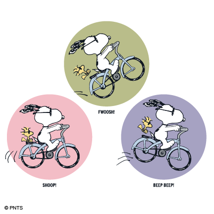 Snoopy's tweet image. Riding into the weekend 🚲