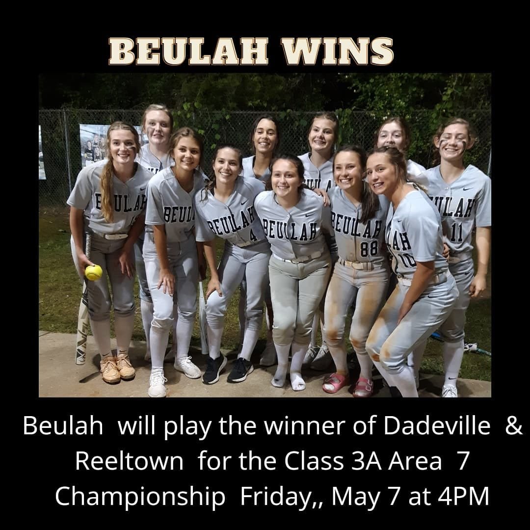 Last night, our Lady @Beulah_Bobcats punched their ticket to the regionals in Montgomery. Come watch our girls in the area championship at home this afternoon. First pitch is at 4:00 CST. @cestremera33 @rexcastillotv @JPattersonTV @oanewspreps