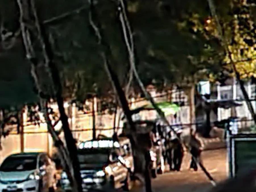 Haruonchill's tweet photo. Junta Terrorists are invading and forcibly inspecting Ko Shwe Htoo Motorcycle Showroom and Vigo Showroom in #Mawlamyine right now(9pm). And the guard from Vigo showroom was brutally BEATEN up by Terrorists without any reasons, witness said. 

#WhatsHappeningInMyanmar 
#May7Coup https://t.co/9yqvzS3sWQ