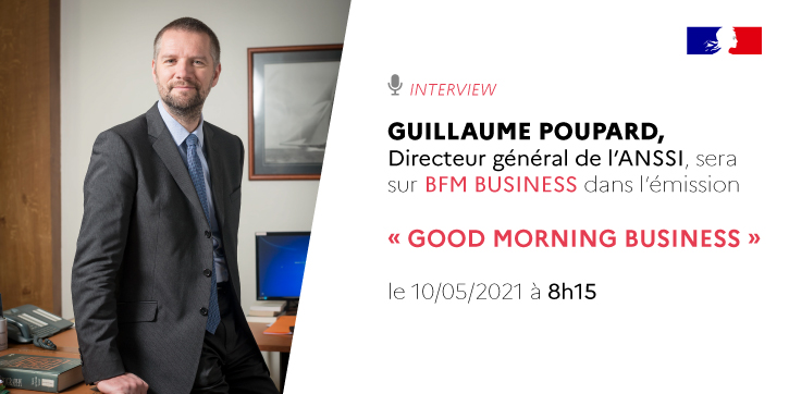 [#Interview 🎙️] Guillaume Poupard reviendra sur les enjeux de la cybersécurité pour les entreprises françaises. Rendez-vous lundi matin sur <a href="/bfmbusiness/">BFM Business</a> aux côtés de <a href="/chrisjaku/">Jakubyszyn Christoph</a>. bfmtv.com/economie/repla… #cybersécurité #SSI