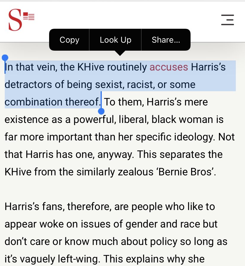 When you write an article about the KHive and they immediately prove your point ... oops! https://spectator.us/topic/kamala-harris-celebrity-media-khive/