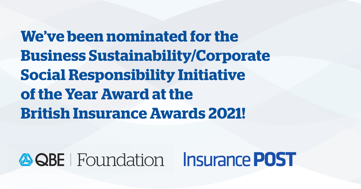 Our charitable arm, the <a href="/QBEFoundation/">QBE Foundation</a>, has been shortlisted for an award at <a href="/Insurance_Post/">Insurance_post</a>'s #BritishInsuranceAwards 2021! View all finalists here: insuranceawards.com