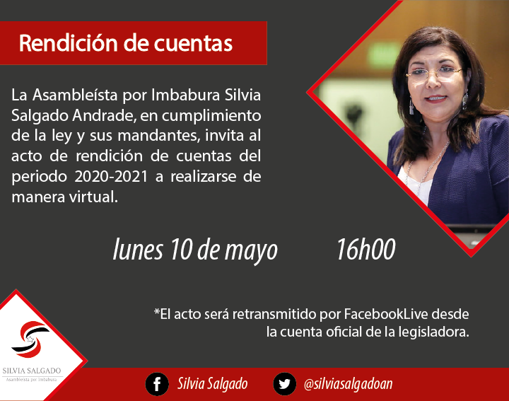 RENDICIÓN DE CUENTAS📌| Invito a la ciudadanía al acto de rendición de cuentas del periodo 2020 en el que daremos cuenta de nuestra acción legislativa durante el último año. 

¡Les espero!