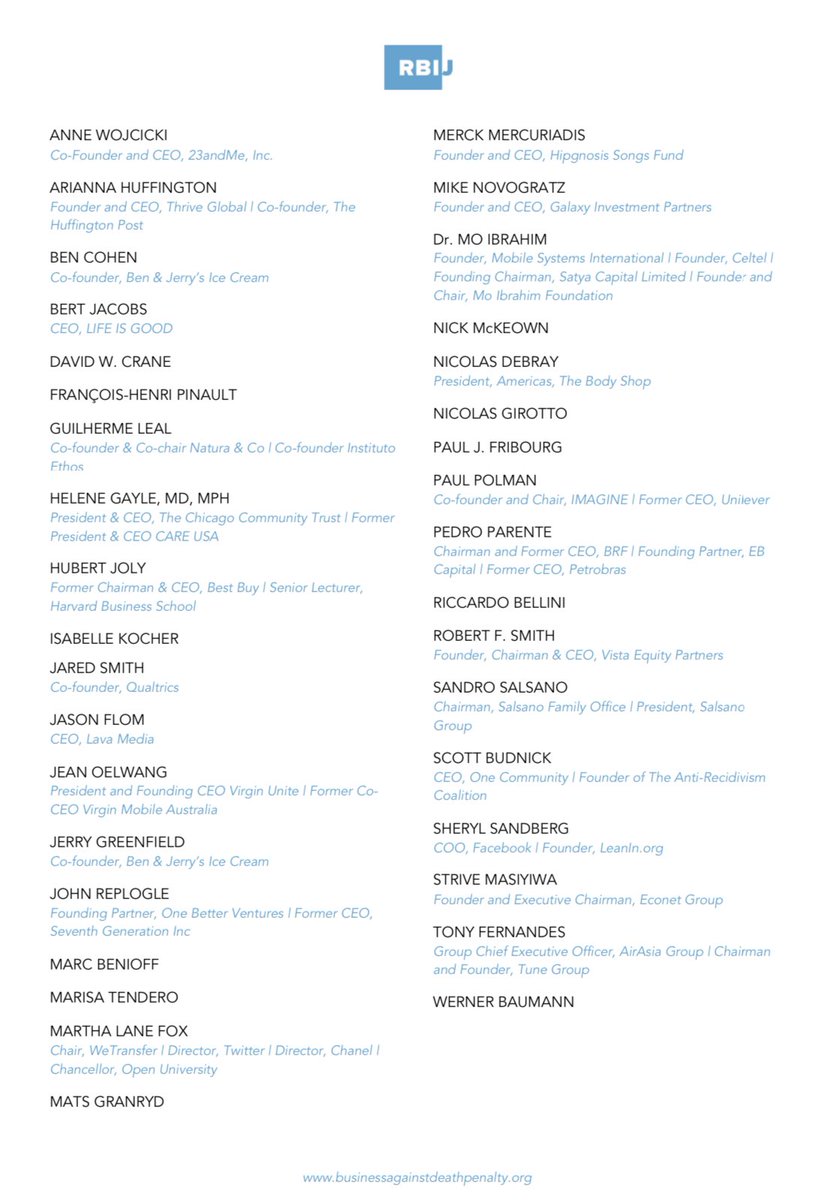 FADPorg's tweet image. Friday May 7 | 9am EST 

FADP is a Campaign Partner supporting Responsible Business Initiative for Justice’s (RBIJ) Business Against Death Penalty campaign. 

Today, RBIJ announced 20+ additional business leaders supporting the campaign. 

#StopExecutions #BizVsDP