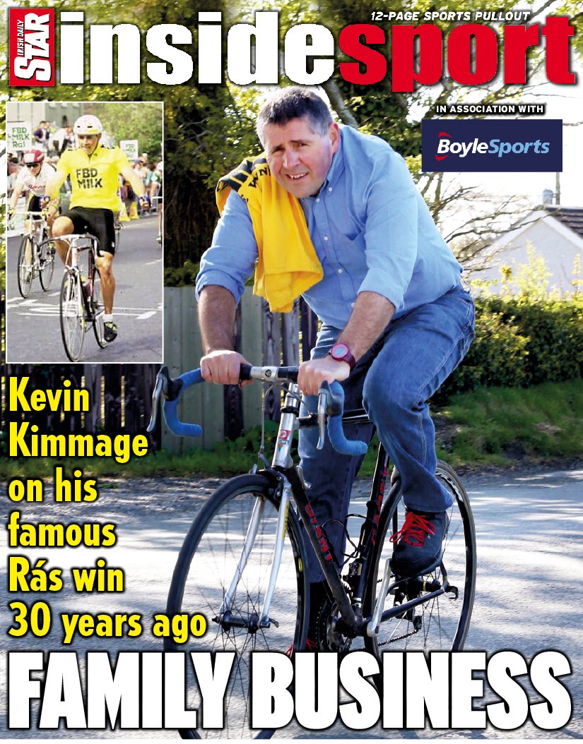 davidcoughlan_'s tweet image. In Saturday’s @IrishStarSport:
* Kevin Kimmage on cycling, family and interviewing Páidí
* @KarlOKane talks to Paddy Stapleton about Tipp
* Ger Loughnane on NHL 2021
* @markmccadden talks to Graham Kavanagh about his talented son Calum 
* Mairéad Daly on her return