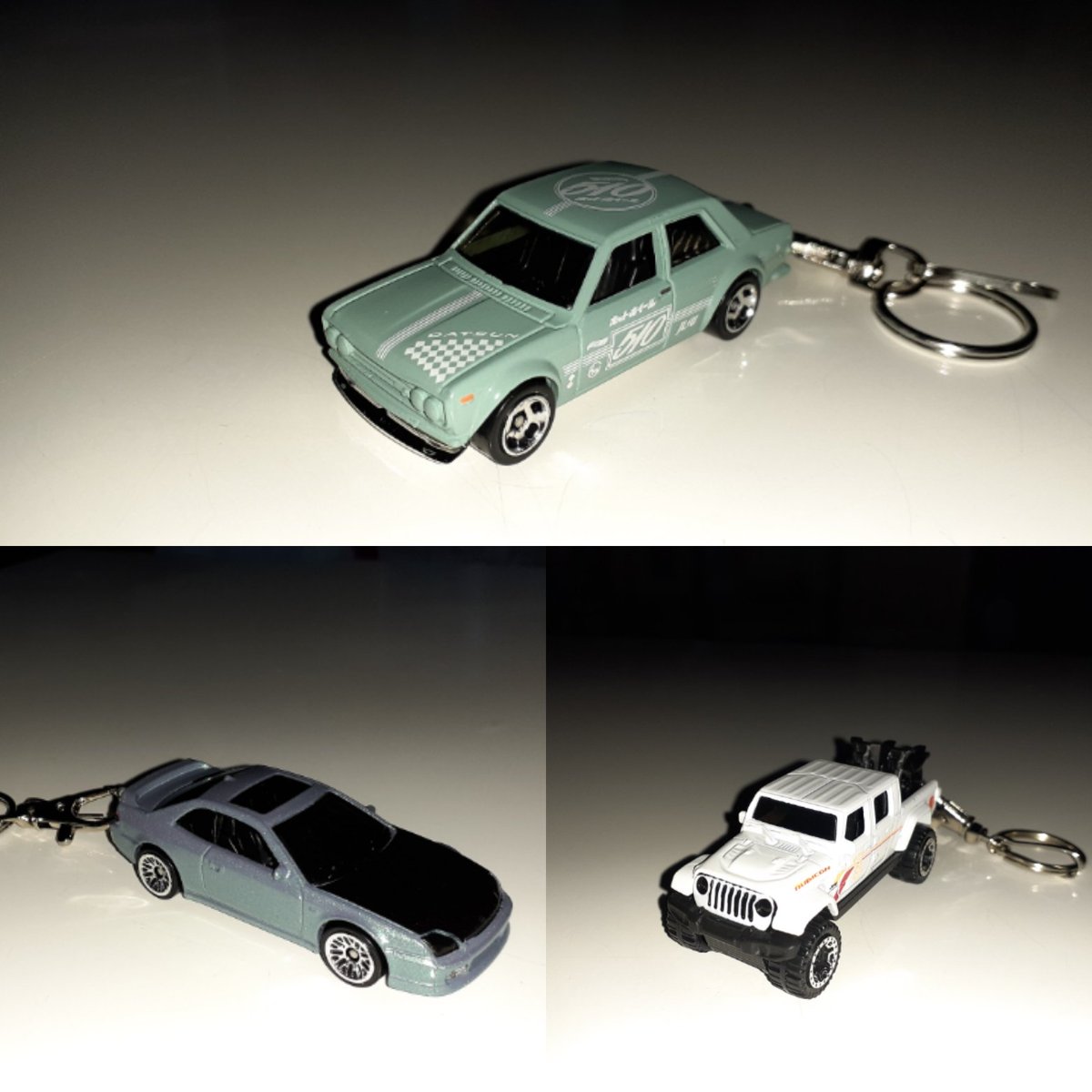 Nostalgia1976's tweet photo. We have to #DollarGeneral finds fob charmed up and in an #etsyshop near you. The #Datsun looks awesome!!!
#hotwheels #hotwheelscollector #datsun510 #datsunkeychain #hondaprelude #datsun510keychain #Jeep #jeepgladiator #jeepkeychain #diykeychains #diykeychain https://t.co/Lke8MC0Hee