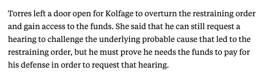 Kolfage still has some room to move forward. We'll see what happens.  https://www.businessinsider.com/brian-kolfage-cant-use-build-wall-money-legal-defense-judge-2021-5