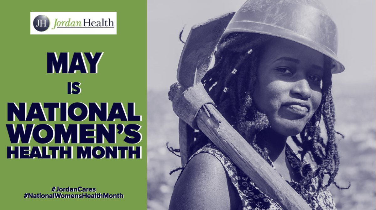 May is Women's Health Month. Don't forget to take care of yourself! Take the time to check in with your body. Make sure you schedule your annual physicals, including your pelvic exams and pap tests.
#JordanCares
#NationalWomensHealthMonth