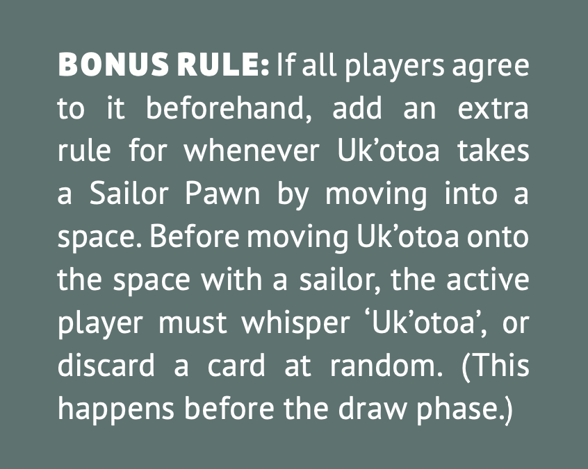 DarringtonPress's tweet photo. Happiest of birthdays to @GabeJamesGames! ✨

Gabe contributed additional design to our upcoming semi-cooperative board game Uk'otoa, including this optional Uk'otoa whispers rule! 😍🌊

We can't wait for this game to release into the wild. Stay tuned!

👀 https://t.co/m64284lMAW https://t.co/r7JLIArNCf