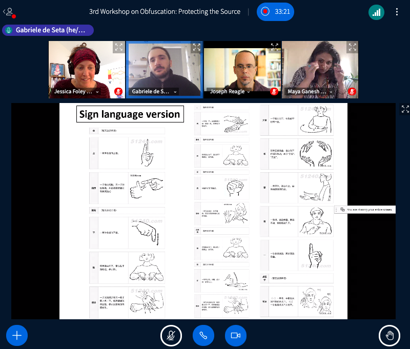 JessicaDFoley's tweet photo. Well, that was a fascinating session with @jmreagle @SanNuvola @mayameme @ObfuscationWS
Language is definitely alive and mutating!
And got a question about Sonnets
so that's me happy for the weekend ;)
#ProtectingtheSource https://t.co/oqaRWDOqP8