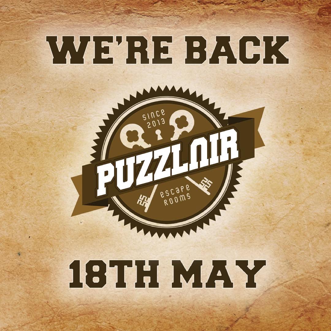 AFTER A LONG PERIOD, PUZZLAIR CAN FINALLY REOPEN ITS DOORS ON 18TH MAY! 🥳

We hope your brains didn’t get too rusty during the lockdown because we are back and our rooms are prepared to challenge you through exciting puzzles, which need to be solved. 🕵️‍♀️