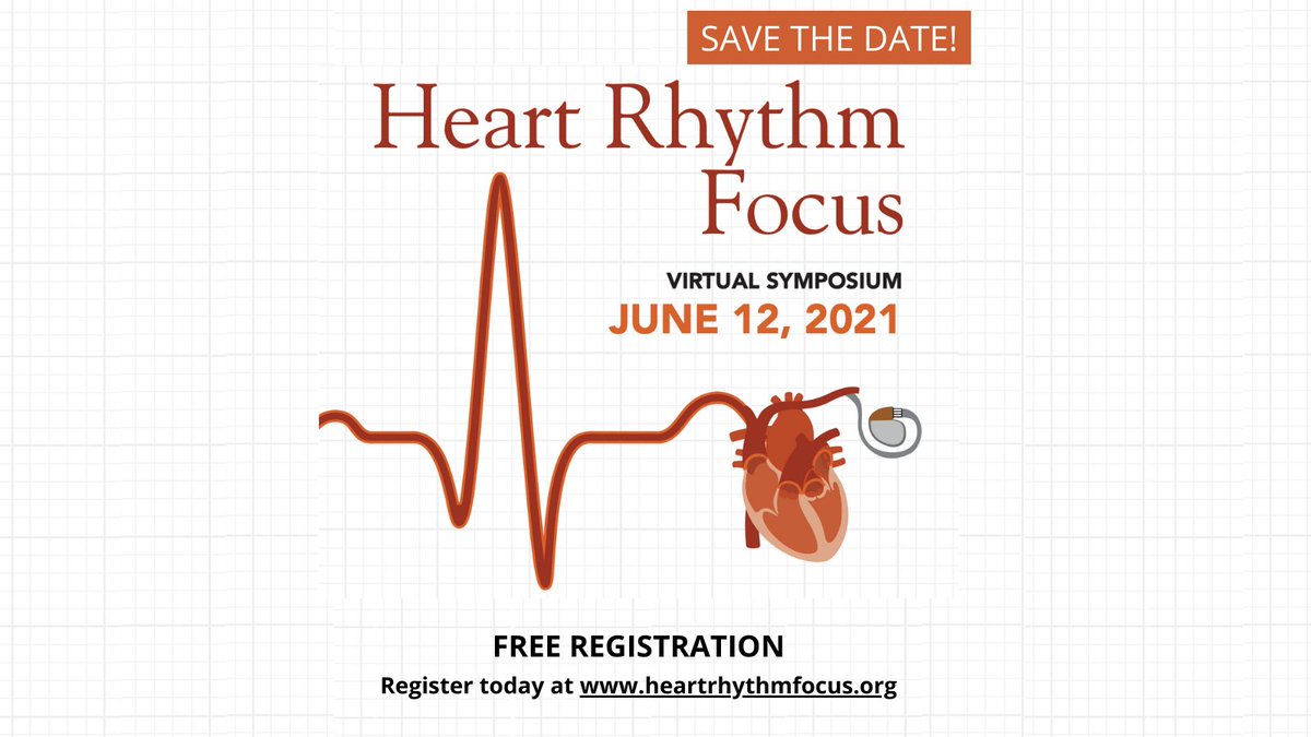 Long School of Medicine (@thelongsom) on Twitter photo Reminder: The Heart Rhythm Focus Virtual Symposium hosted by <a href="/UTHealthSA/">UT Health San Antonio</a> LSOM takes place on June 12th with a focus on contemporary state-of-the-art management of heart rhythm disorders & cardiac devices.
Register for FREE at heartrhythmfocus.org
<a href="/UTHealthCME/">UT Health SA CME</a> Reminder: The Heart Rhythm Focus Virtual Symposium hosted by <a href="/UTHealthSA/">UT Health San Antonio</a> LSOM takes place on June 12th with a focus on contemporary state-of-the-art management of heart rhythm disorders & cardiac devices.
Register for FREE at heartrhythmfocus.org
<a href="/UTHealthCME/">UT Health SA CME</a>
