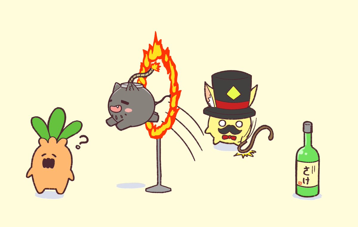 no humans ? fire hat bottle pokemon (creature) top hat  illustration images