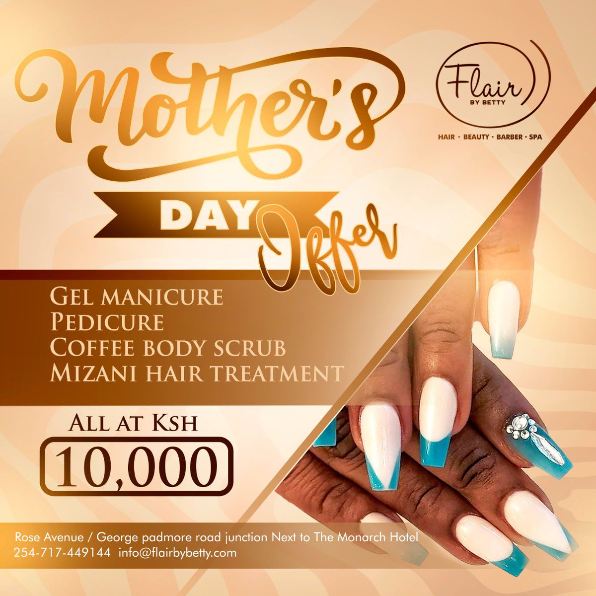 Betty Kyallo (@bettymkyallo) on Twitter photo It was a great day <a href="/FlairByBetty/">Flair By Betty</a> .... also we have a fantastic Mother’s Day offer this weekend. Bring your mom over let’s spoil her. Don’t all moms deserve it? ❤️❤️❤️ It was a great day <a href="/FlairByBetty/">Flair By Betty</a> .... also we have a fantastic Mother’s Day offer this weekend. Bring your mom over let’s spoil her. Don’t all moms deserve it? ❤️❤️❤️