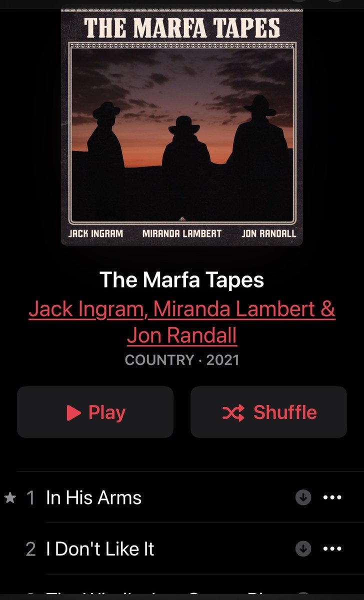 bigdock's tweet image. The Marfa Tapes is officially out! Go download, stream, or buy!! Good things happen when these 3 get together and write songs!! Going to be listening to this all weekend! 
#TheMarfaTapes #JackIngram #MirandaLambert #JonRandall