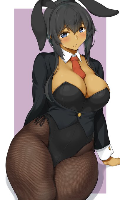 バニーにジャケット羽織らせると肌色面積減るのにえっちくなる不思議。 