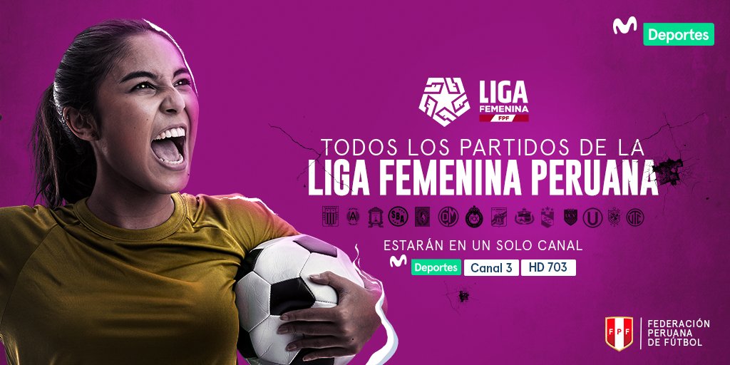 ¡El fútbol femenino llega a nuestras pantallas! 🤩 Por primera vez en la televisión peruana, la Liga Femenina de Fútbol será televisada y estará EN EXCLUSIVA por Movistar Deportes. ⚽🏃‍♀️ Disfrútala también con Movistar Play ▶️ bit.ly/2MtAZy7 #LigaFemeninaXMDeportes
