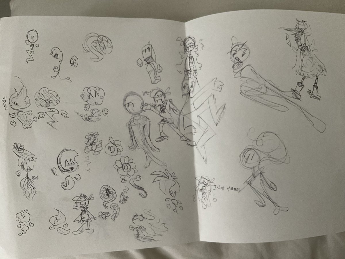 osc stuff including weather forecast and { bracket + me getting the lyrics to “the bidding” wrong :[ + glass drawin attempts + old ocs