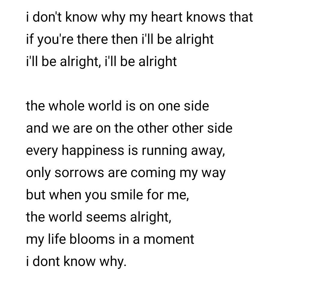 just wanted to add this song for ot7, because its so appropriate to us and them and like for our relation with each other, jaane kyun is literally our song. #bts    #BTSARMY  (eng translation)