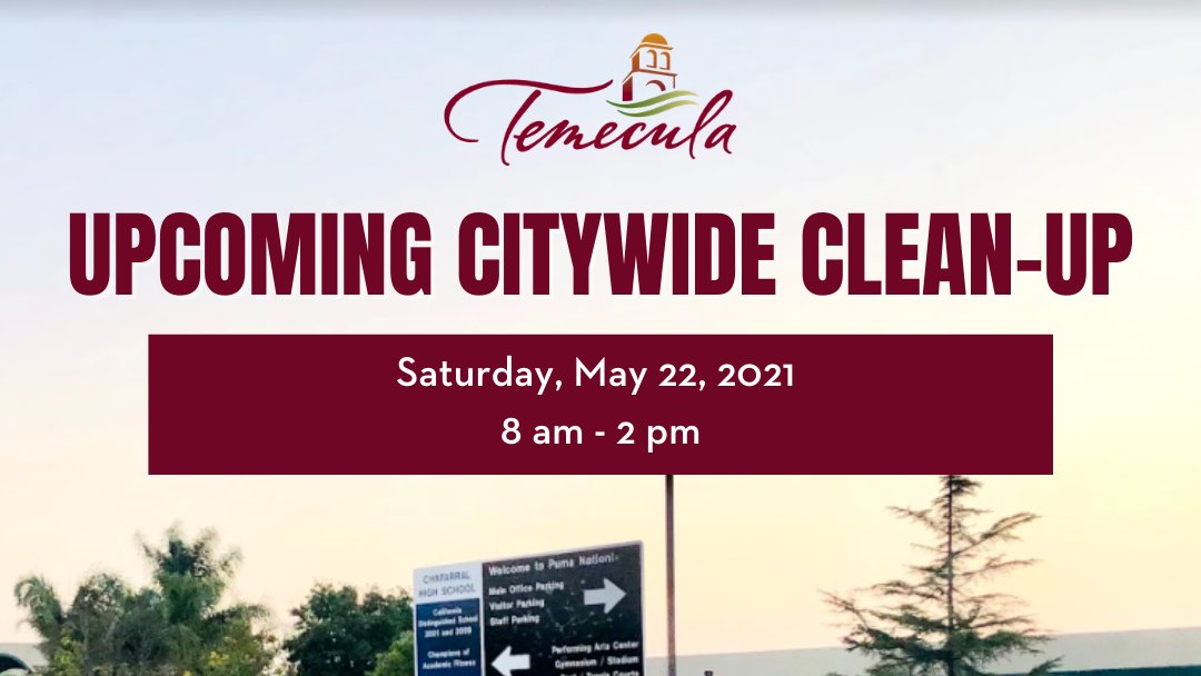 City of Temecula on Twitter "📆 Save the Date Citywide CleanUp is on