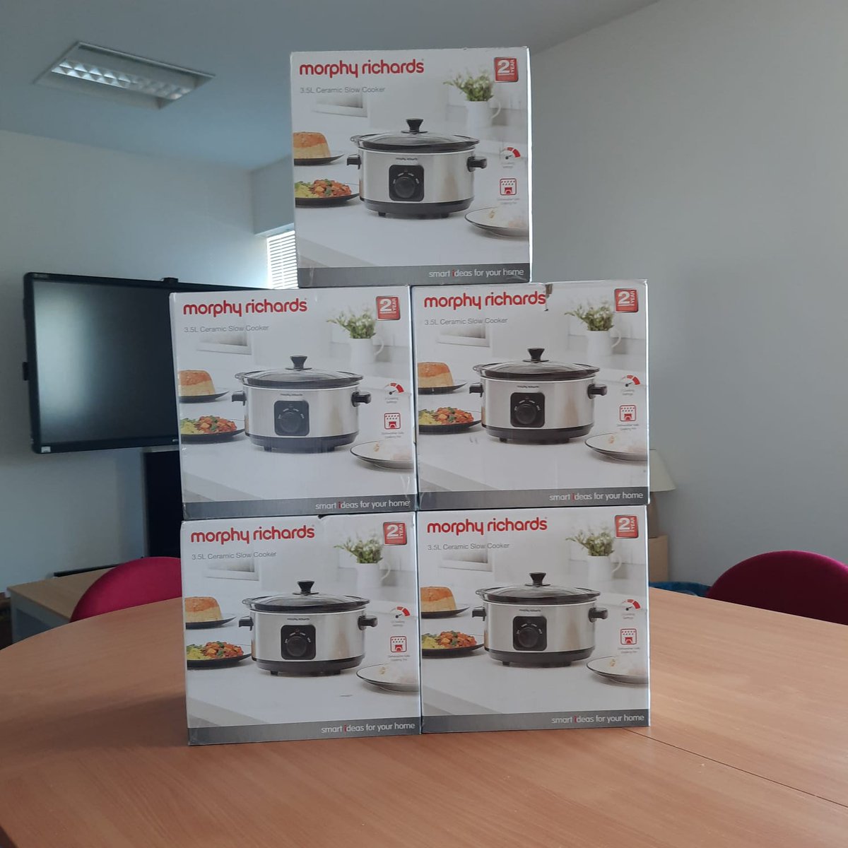 The first of slow cookers purchased thanks to the generosity of <a href="/WestWalesMason/">West Wales Mason</a> 
These will make immediate differences to local families 
Thank you all! <a href="/MbePike/">Tracy Pike MBE</a>