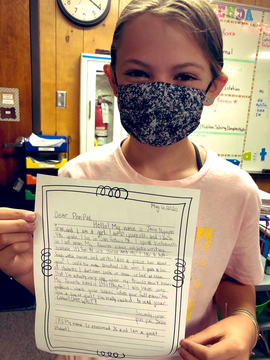 4thWithBorja's tweet photo. They were so excited to receive their first pen-pal letter today! @NISDKallison #LeadTheCharge #KallisonReads #KallisonWrites https://t.co/VIk6O3WmNv