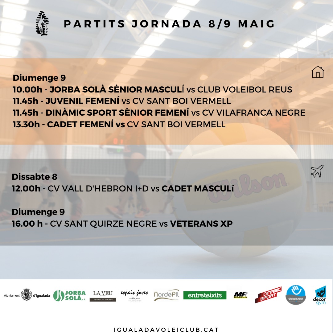 Horaris 8/9 de maig...