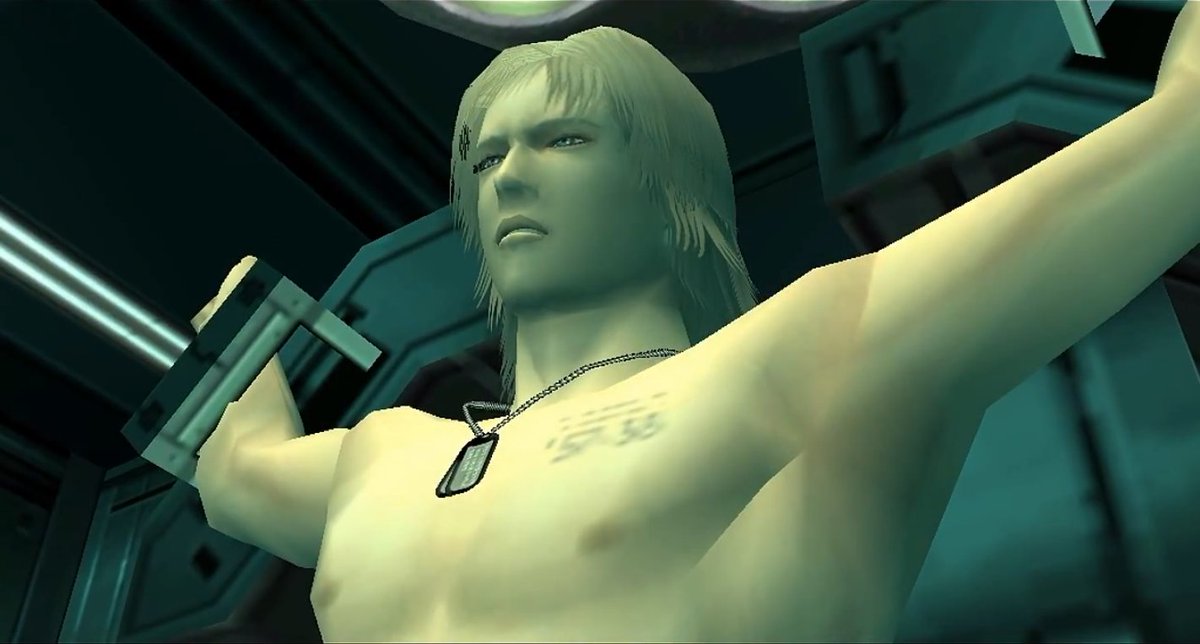 When Raiden is naked in MGS2, you can see some sort of barcode-like tattoos on his skin, and given that the Patriots injected Raiden with nanomachines and gave him different blood, this skin could have even been altered as well to support the transitory effects on him.3/9