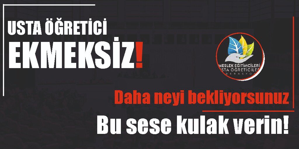 Kadrosuz Usta Öğreticilerin mağduriyeti katlanarak devam etmektedir, daha neyi bekliyorsunuz ? Haydi Usta Öğretici !
👇👇👇👇
UstaÖğretici Bitti
#BunaldıkArtık