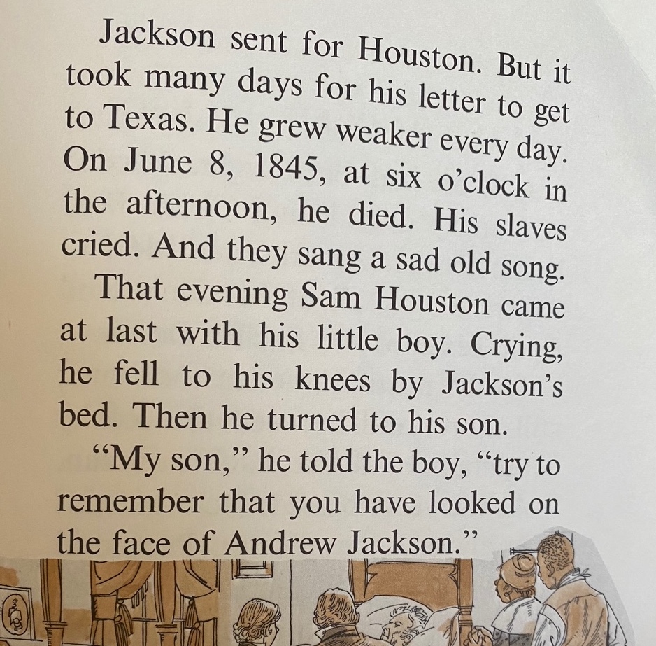 And when Jackson died, we learn how sad his captives were...