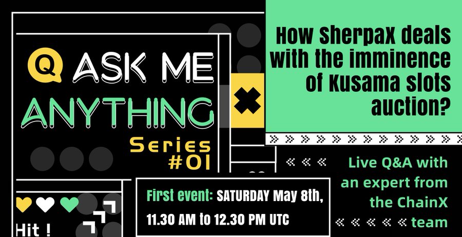 ChainX Takımına Dilediğiniz Soruları Direkt Olarak Sorun!

PolkaX takımı halvingden sonra hala geliştirmeye devam edecek mi? Nasıl?Planları ne?

Bunların cevabını almak için yarın ki AMA'e katılın!

1. <a href="/chainx_org/">ChainX</a>'u takip edin
2.#ChainX topluluğuna katılın t.me/chainx_org