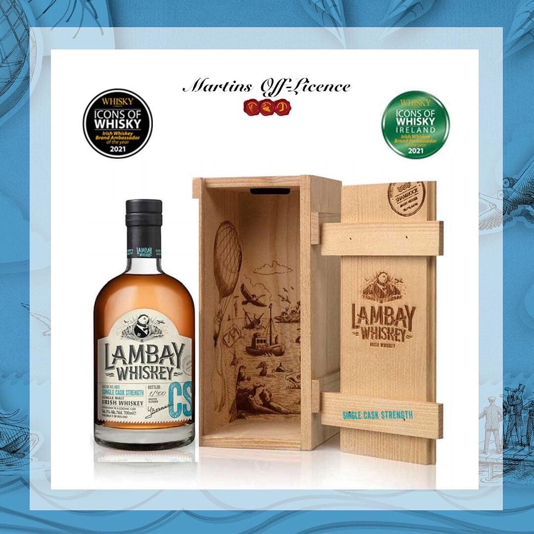 Lambay Single Malt Single Cask Strength 4613 Exclusively on sale now online and in store. Limited availability so don't miss out! 
martinsofflicence.ie/products/lamba…
#martinsofflicence #LambayIrishWhiskey #caskstrength  #drinkaware #singlemalt #shoplocal